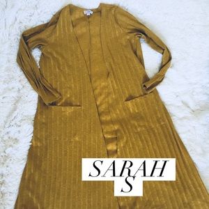 Lularoe Mustard Sarah Cardigan